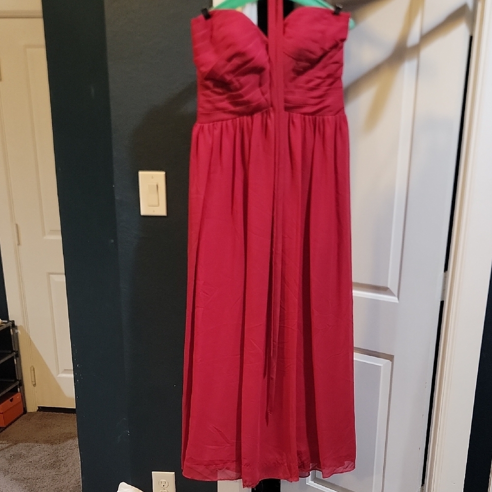 Red Strapless Sweetheart Ruched Dress for Prom